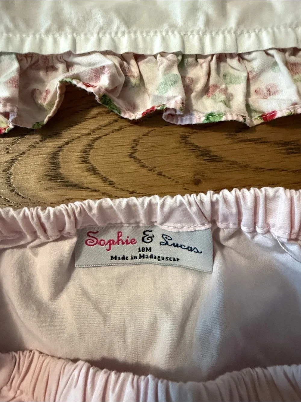 Pink Cherry Print Dress with Matching Pale Pink Diaper Cover
